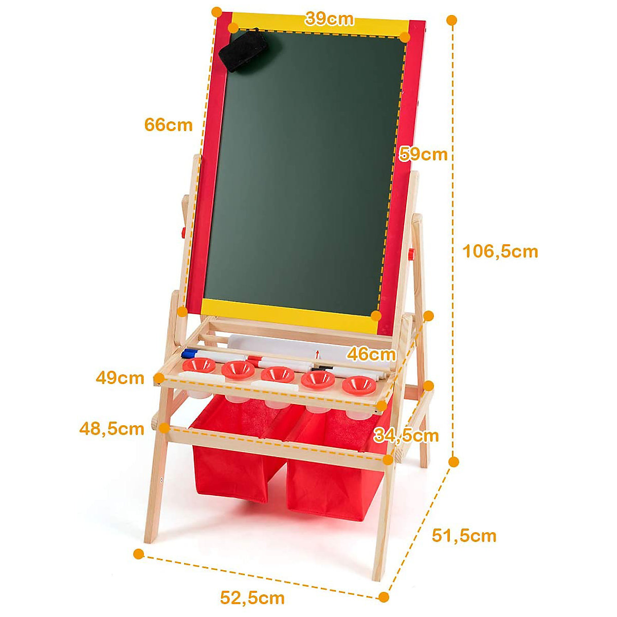 Kindertafel Holztafel Standtafel höhenverstellbar
