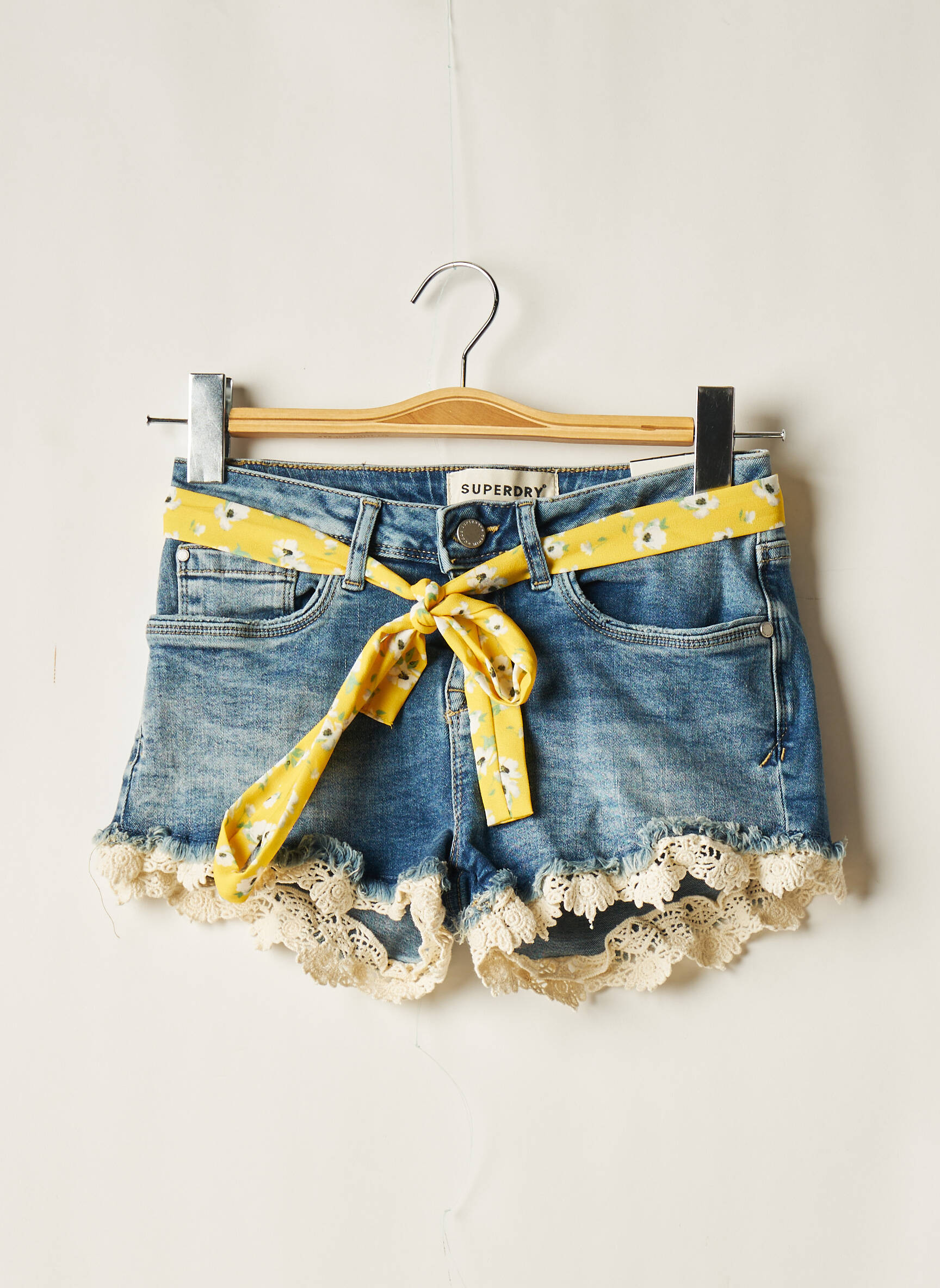 Superdry Shorts 1 Femme couleur bleu