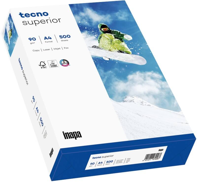tecno Superior DIN A4 Druckerpapier Weiß 90 g/m² 500 Blatt