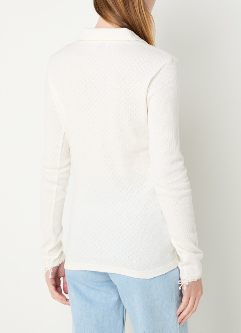 Camicetta Claudie Pierlot con motivo traforato