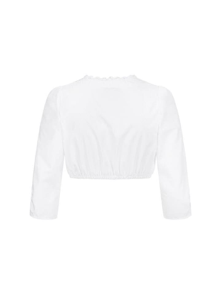 Nübler Dirndlbluse 3/4 Arm Isabel in Weiß günstig kaufen