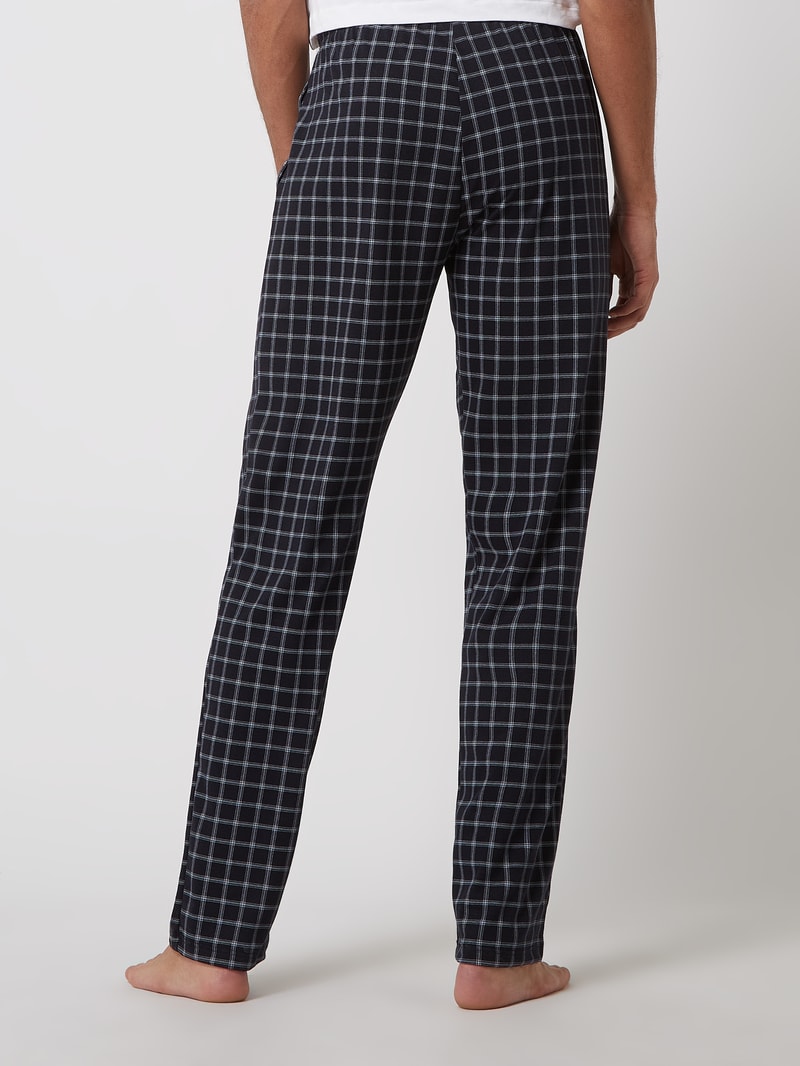 Pyjama-Hose mit Karomuster in schwarz