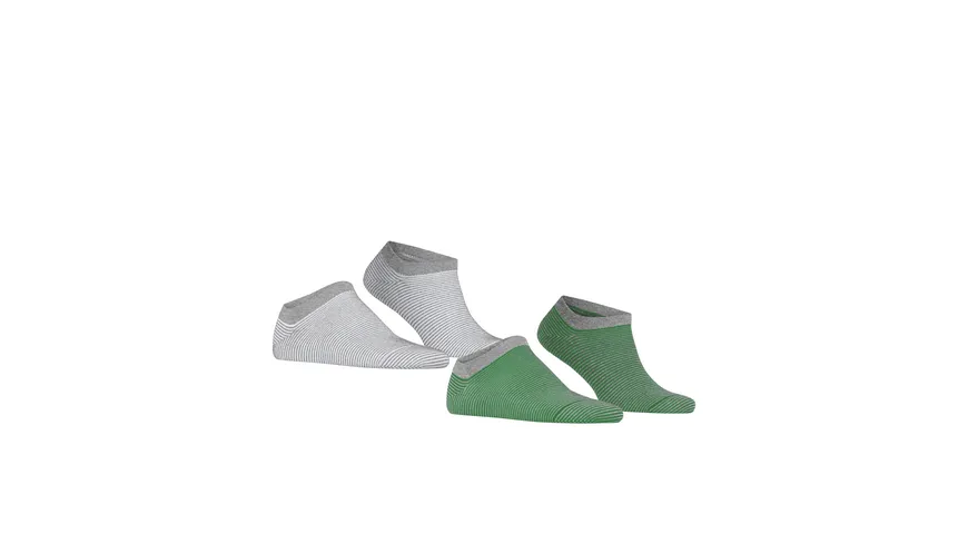 ESPRIT Herren Sneaker Socken Allover Stripe 2er Pack grün