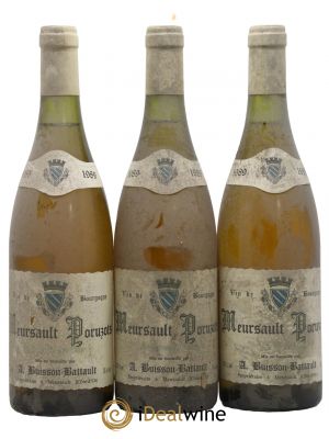 Meursault 1er Cru Poruzots Domaine Buisson Battault 1989 - Lot de 3 Bouteilles