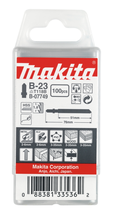 Příslušenství Makita B-07749 Plátky do kmitací pily B23 100 kusů