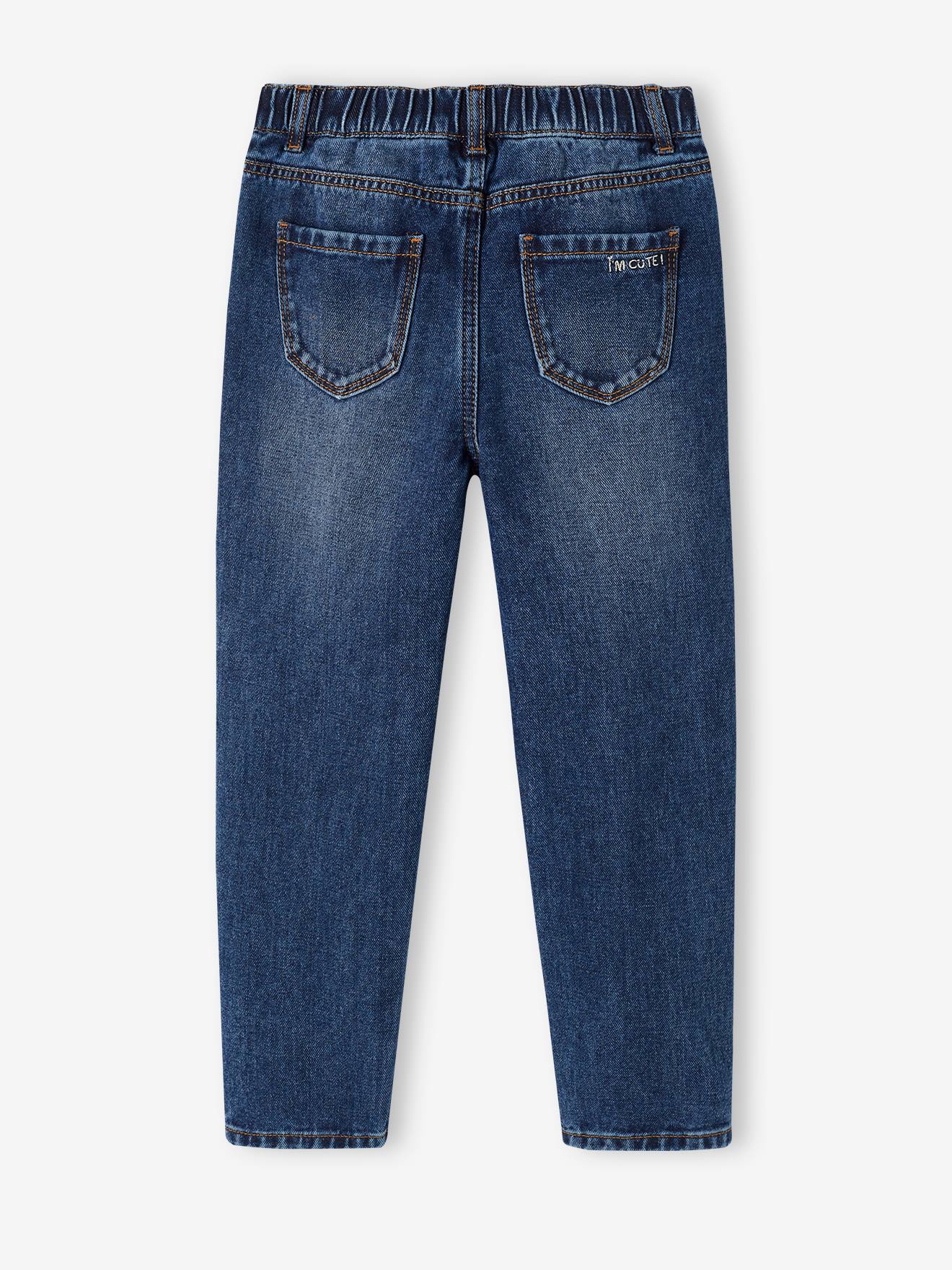Jean Mom fit MorphologiK fille tour de hanches FIN bleu jean