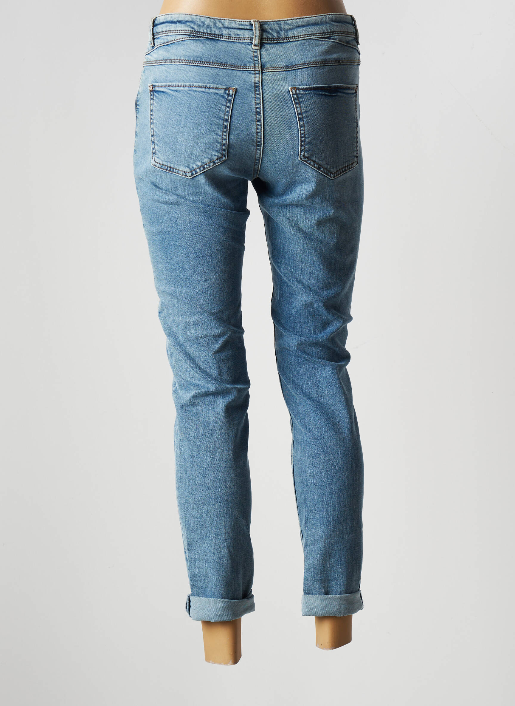 Kanope Jeans Coupe Slim Femme couleur bleu
