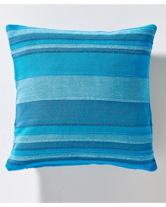 Lot de 2 housses de coussin unies et rayées