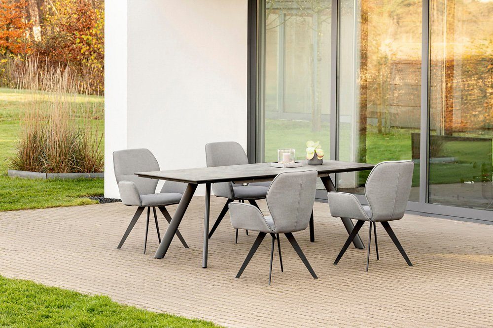 NIEHOFF GARDEN Gartentisch Niehoff Noah Tisch Aluminium Stativprofil Anthrazit/HPL (1)