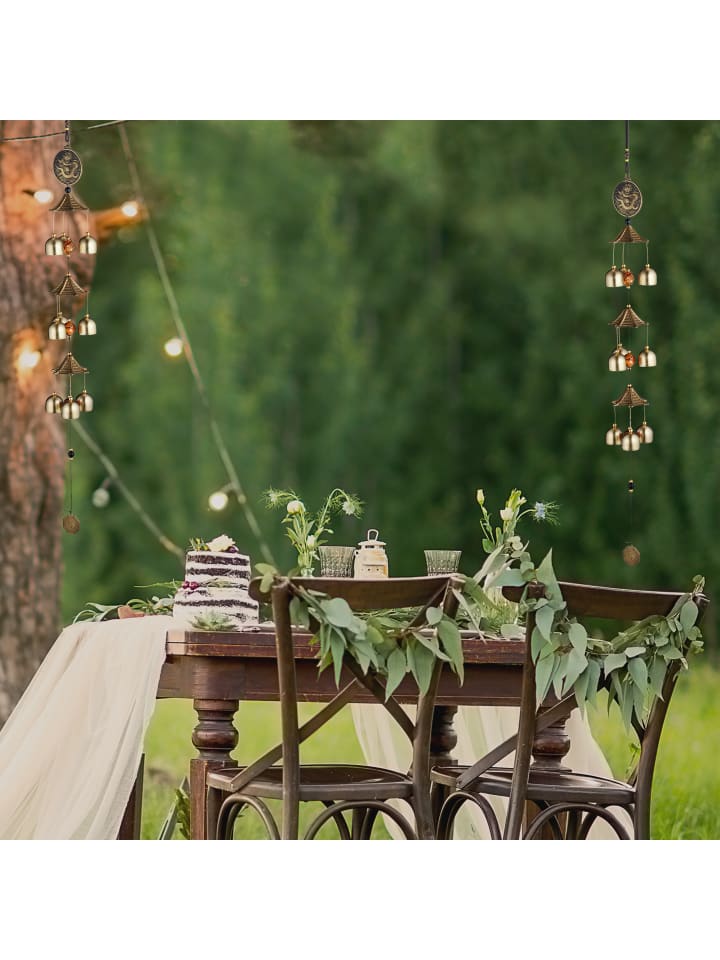 relaxdays 2 x Windspiel in Gold/ Schwarz günstig kaufen onesize