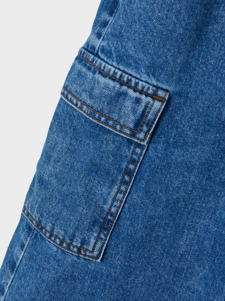name it Jeansrock lang NKFMARIA DNM LONG CARGO SKIRT in medium blue denim günstig kaufen 146