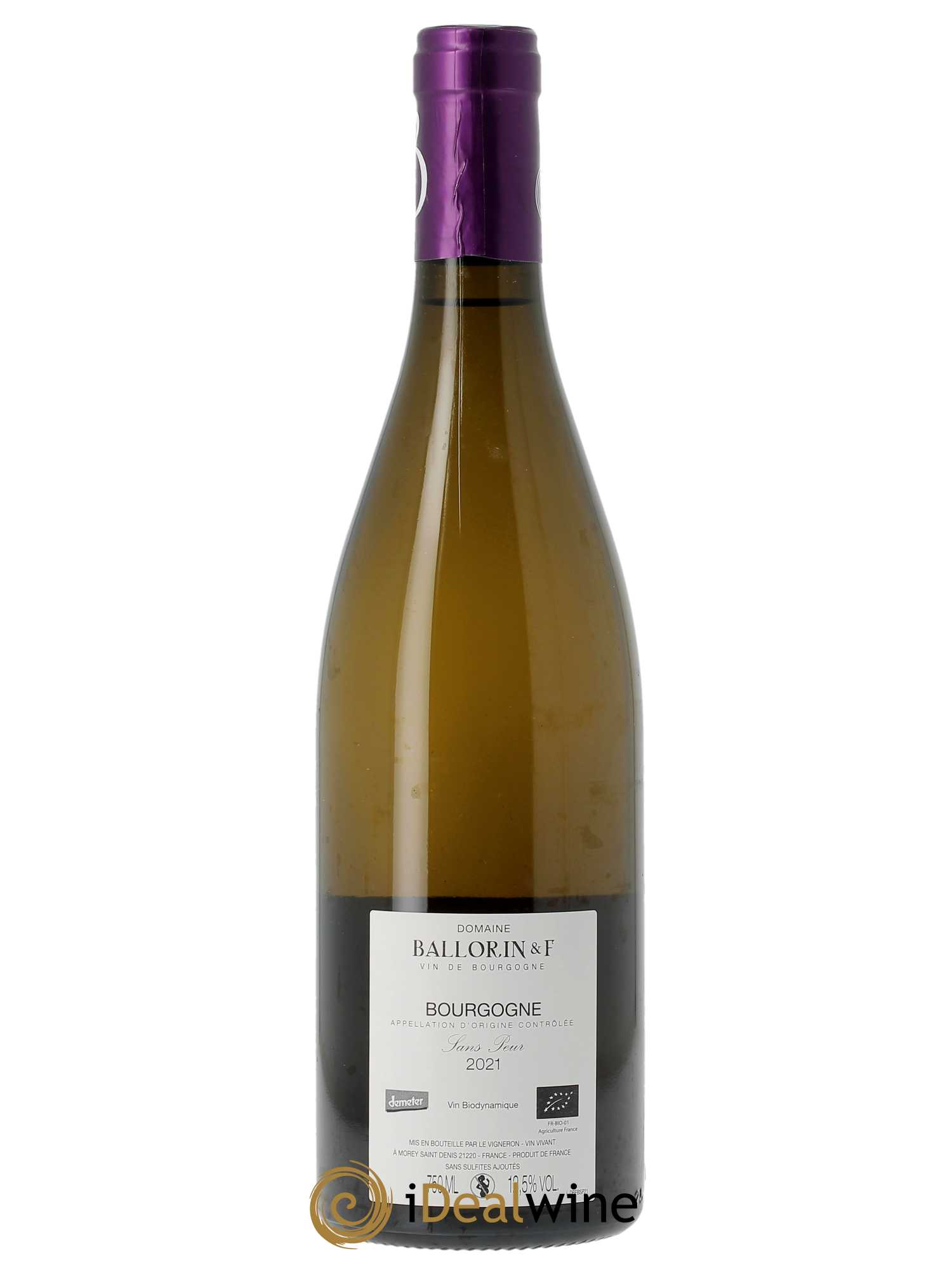 Bourgogne Sans Peur Ballorin & F(Domaine)  2021 - Lot de 1 Bouteille
