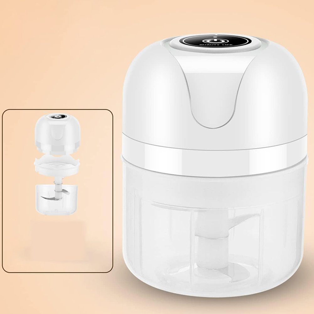 Bedee Zwiebelhacker Elektrischer Mini Knoblauchzerkleinerer Lebensmittelzerkleinerer, 23,00 W, Zerkleinerer mit USB-Anschluss, Mini-Küchenmaschine für Chili Zwiebel