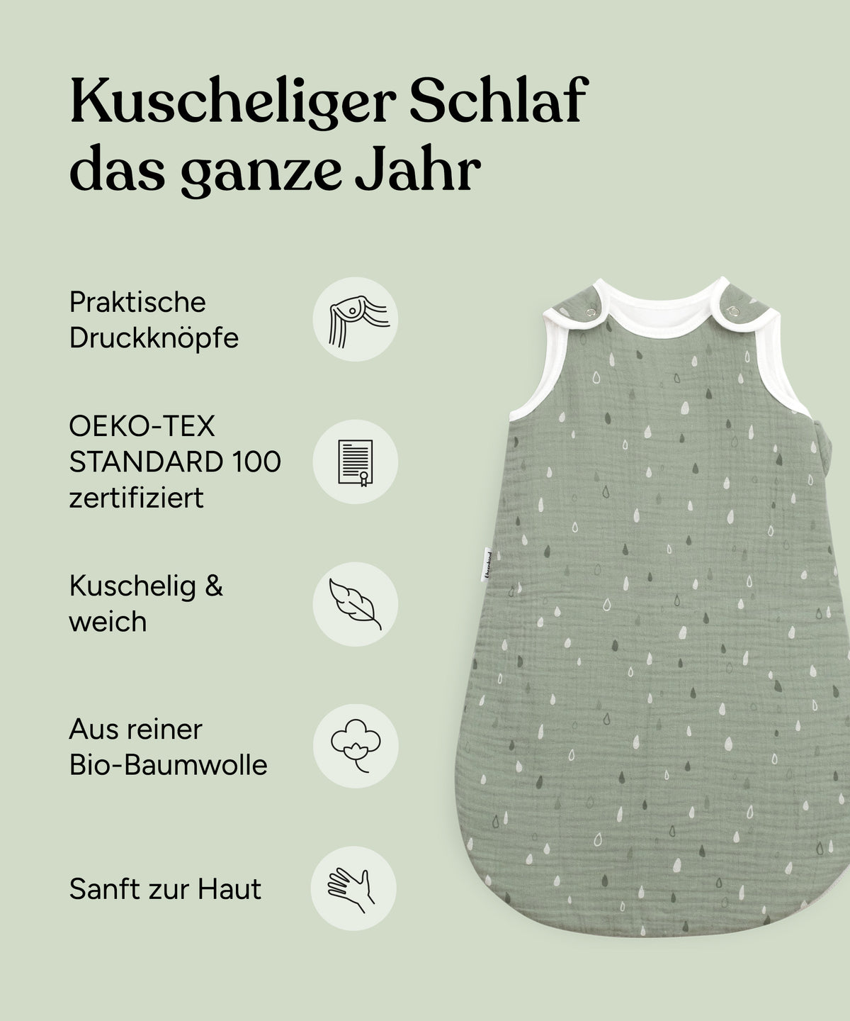 Musselin Babyschlafsack