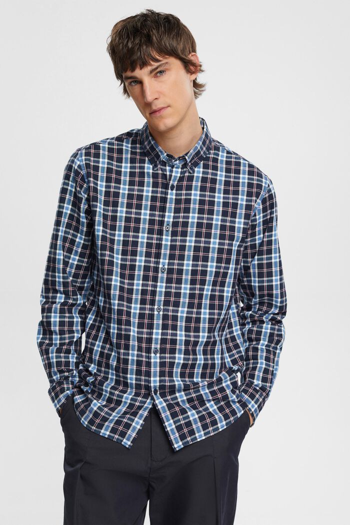Button-Down-Hemd mit Karos