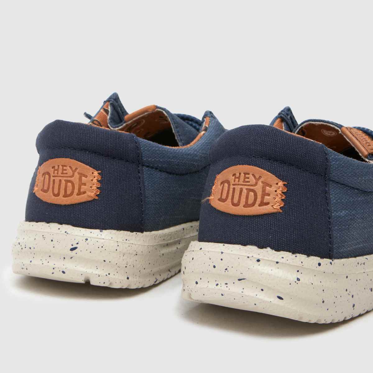 HEYDUDE marinblå wally pojkar juniorsneakers