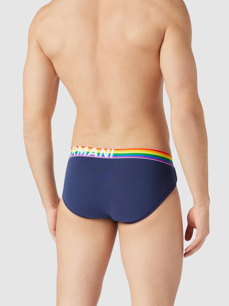 Slip mit Logo-Bund in dunkelblau