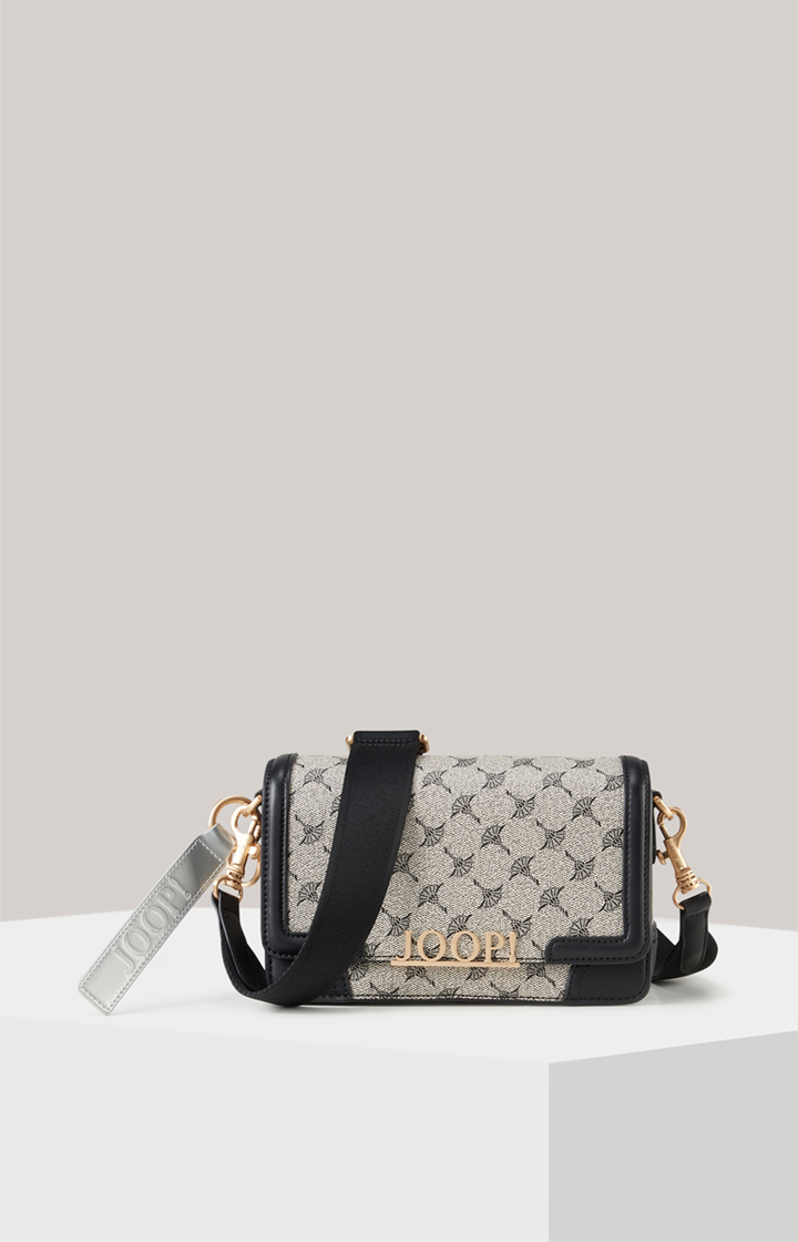 Schultertasche Mazzolino Edition Sousa in Schwarz/Offwhite