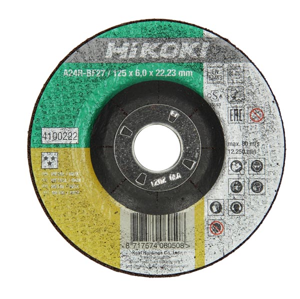 HiKOKI Zubehör 4100223 Entgratscheibe für Metall und Edelstahl 150x6 mm konkav