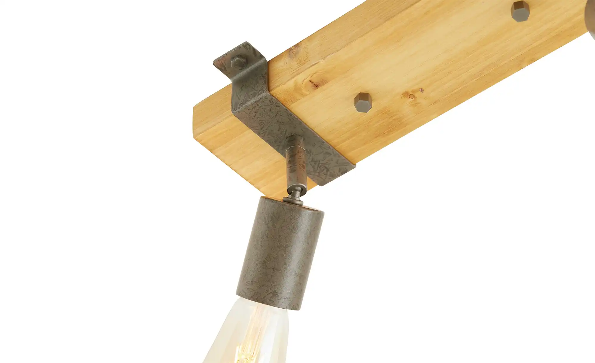 Paul Neuhaus Deckenstrahler, 2-flammig, Kiefernholz/Metall