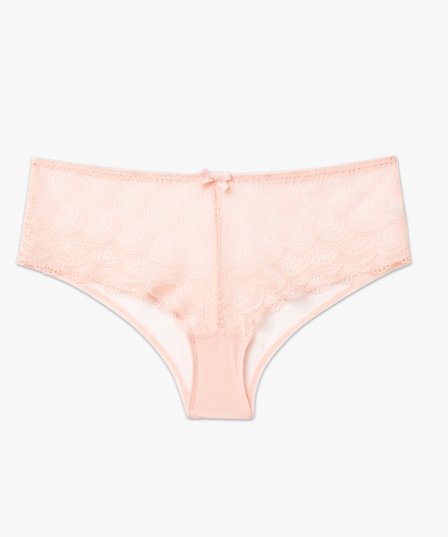 Shorty en dentelle et tulle femme grande taille rose | GEMO
