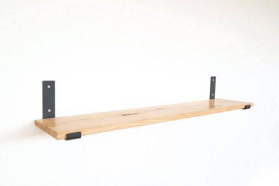 Natural Goods Berlin Wandregalhalter KREUZBERG, 2-tlg., Regalhalterung, Winkelkonsole, Wandregal, Winkelträger, 200mm, Schwarz