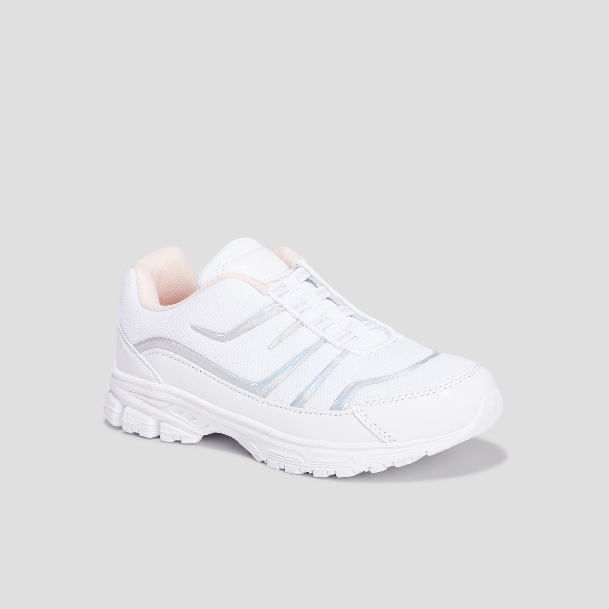 Baskets running Liberto blanc fille | La Halle