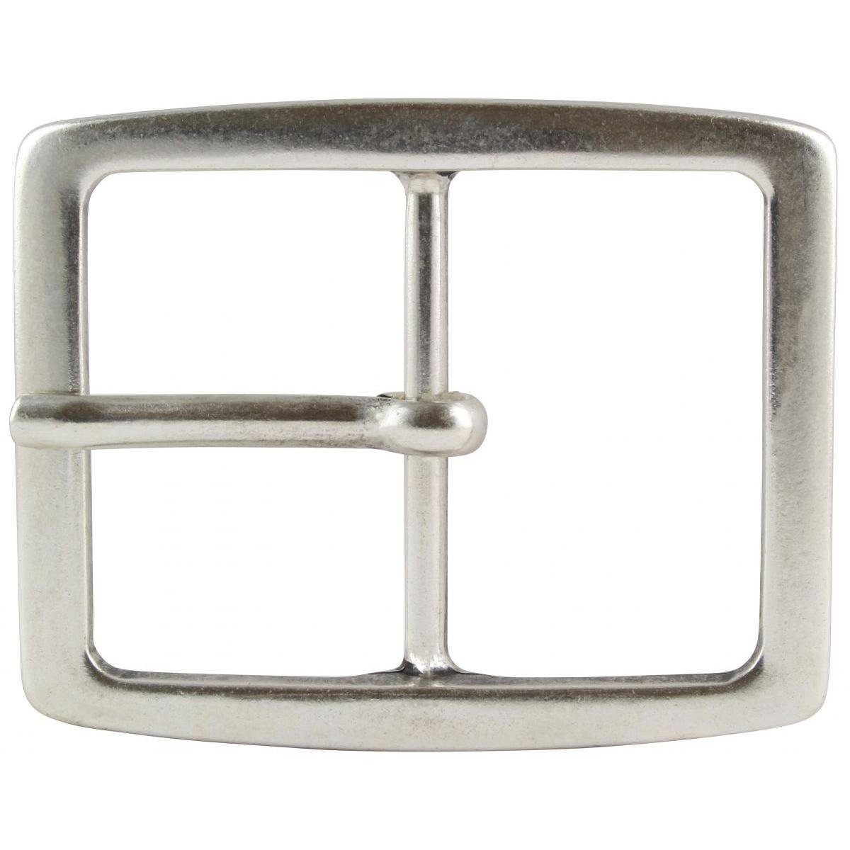 BELTINGER Gürtelschnalle Doppel-4,5 cm - Gürtelschließe 45mm - Dorn-Schließe - Für Gürtel bis