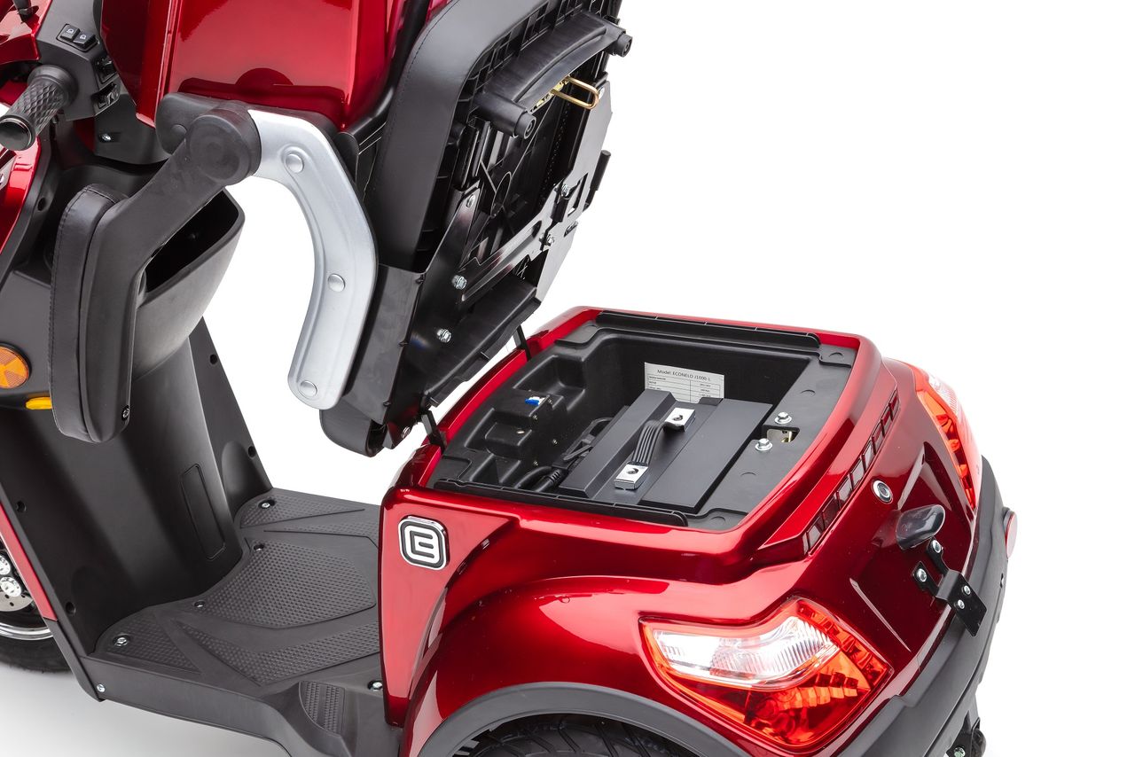 Econelo Elektro Dreirad Roller J1000 Lithium Rot