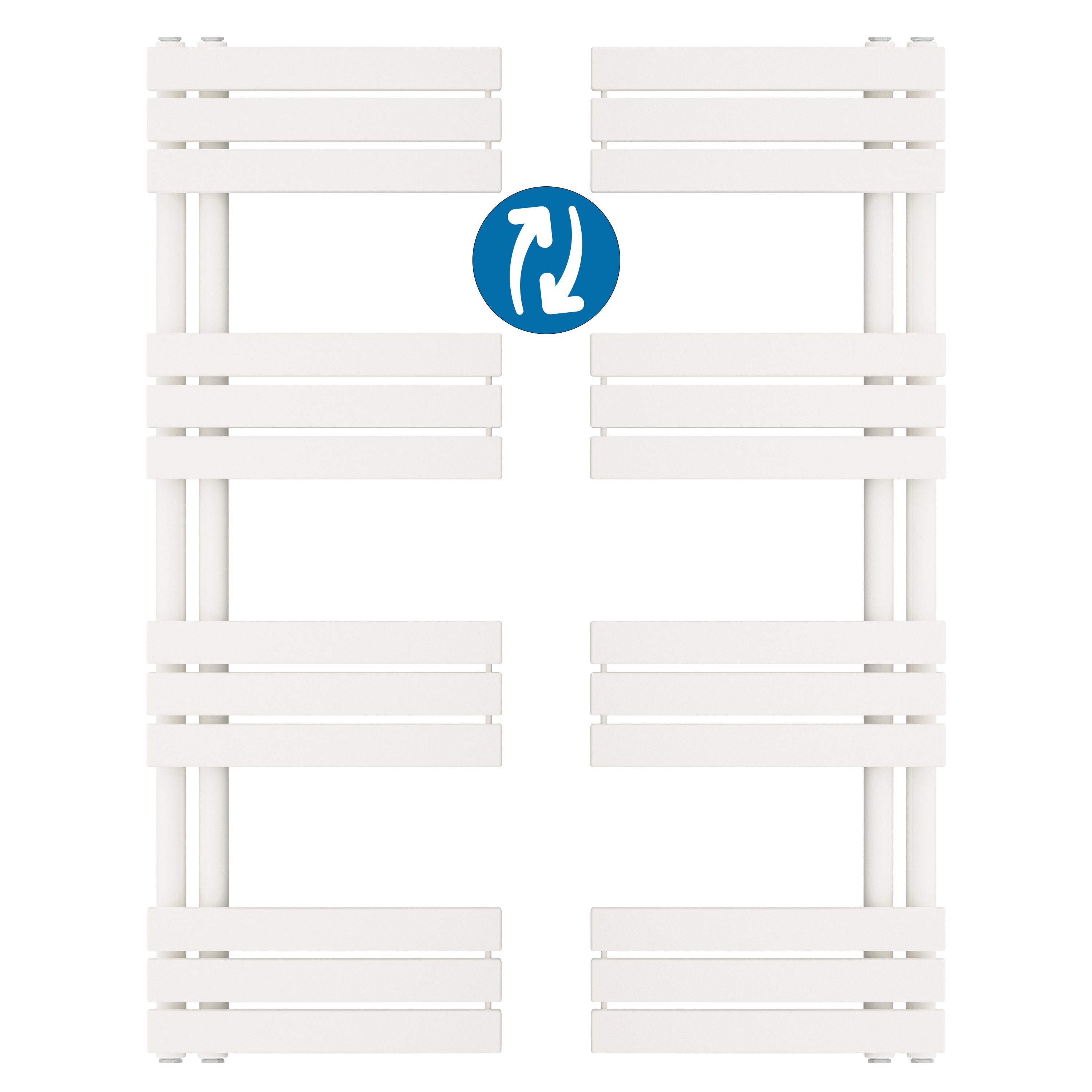 Aquabad® Badheizkörper FORNAX Handtuch Heizkörper Mittelanschluss 50mm, 40x115cm, 461W
