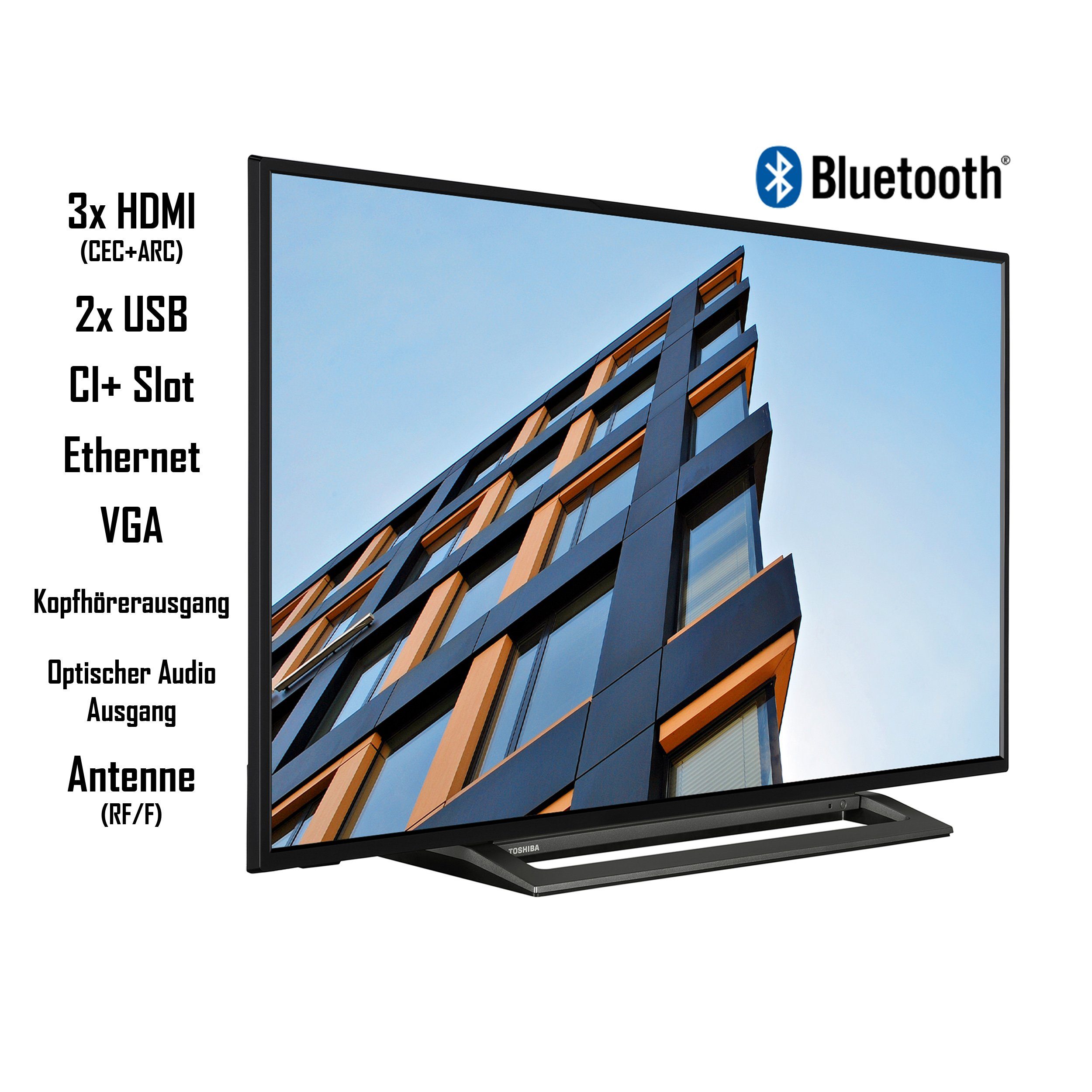 Toshiba 43LL3C63DAY LCD-LED Fernseher (109 cm/43 Zoll, Full HD, Smart TV, HDR, Triple-Tuner, Bluetooth, 6 Monate HD+ inklusive)