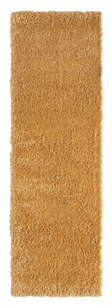 MyFlair Teppich Elodie, 80cm x 250cm, Farbe Goldfarben, rechteckig, Florhöhe 37mm