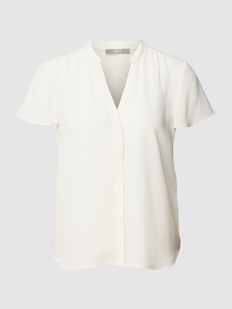 Blusenshirt mit V-Ausschnitt in ecru