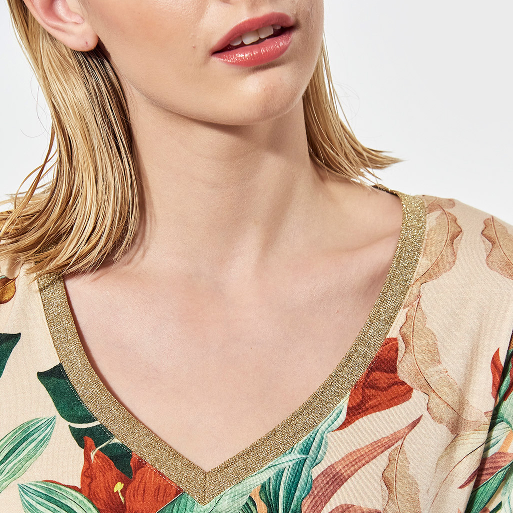 PETIT  T-shirt ajusté Femme imprimé fleuri