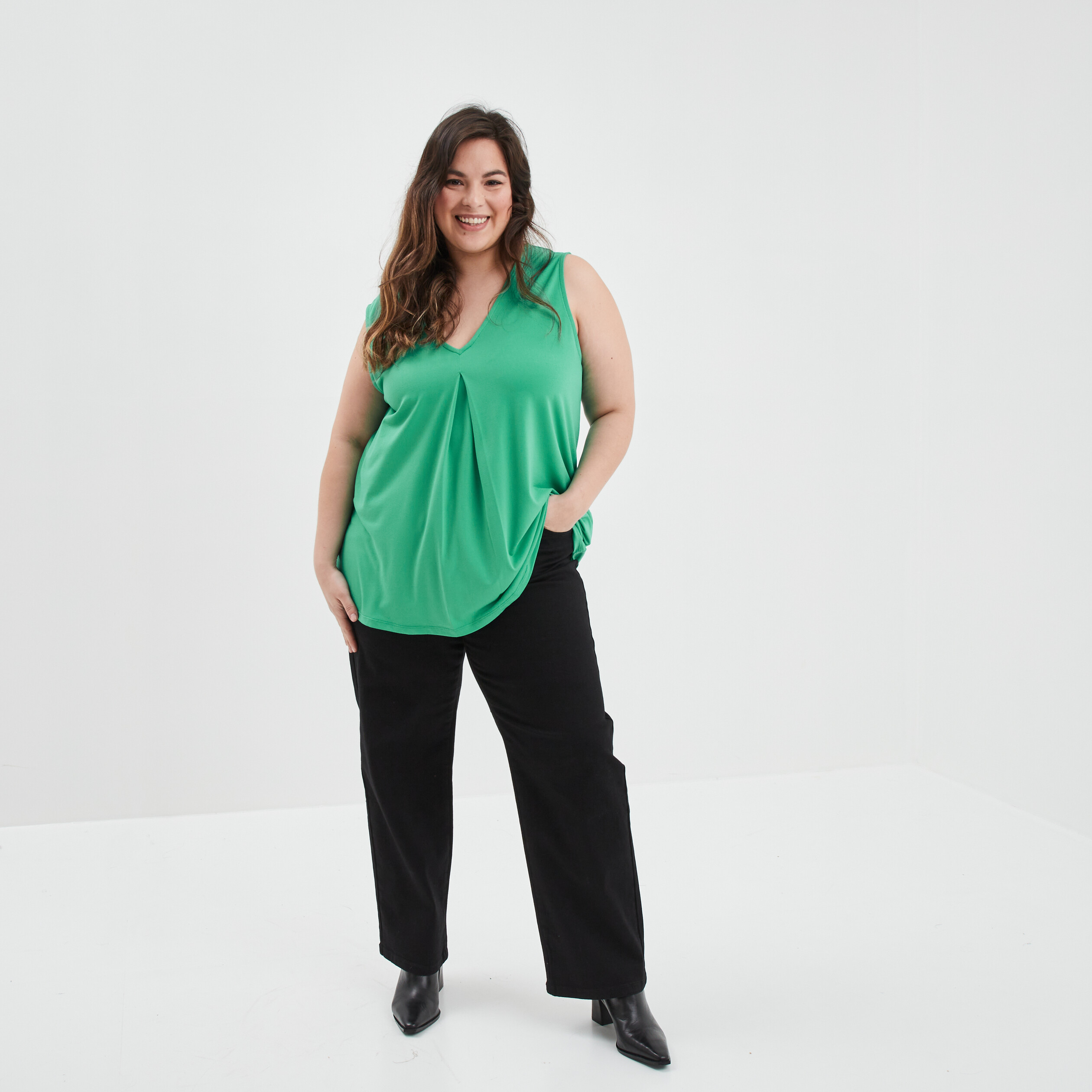 Jeans flare taille haute Modavista noir femme | La Halle