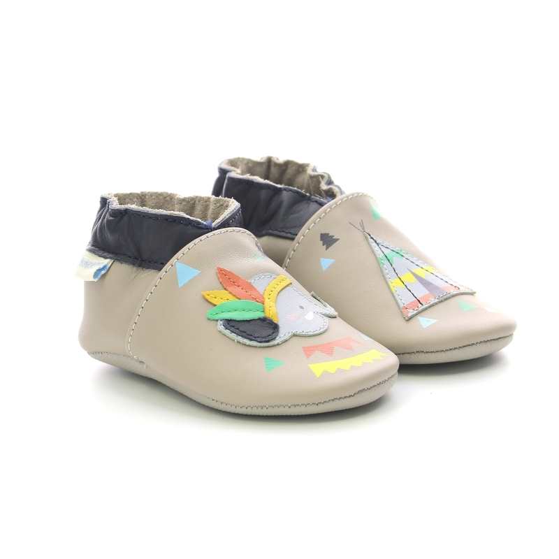 Chaussons cuir Elefant Camp