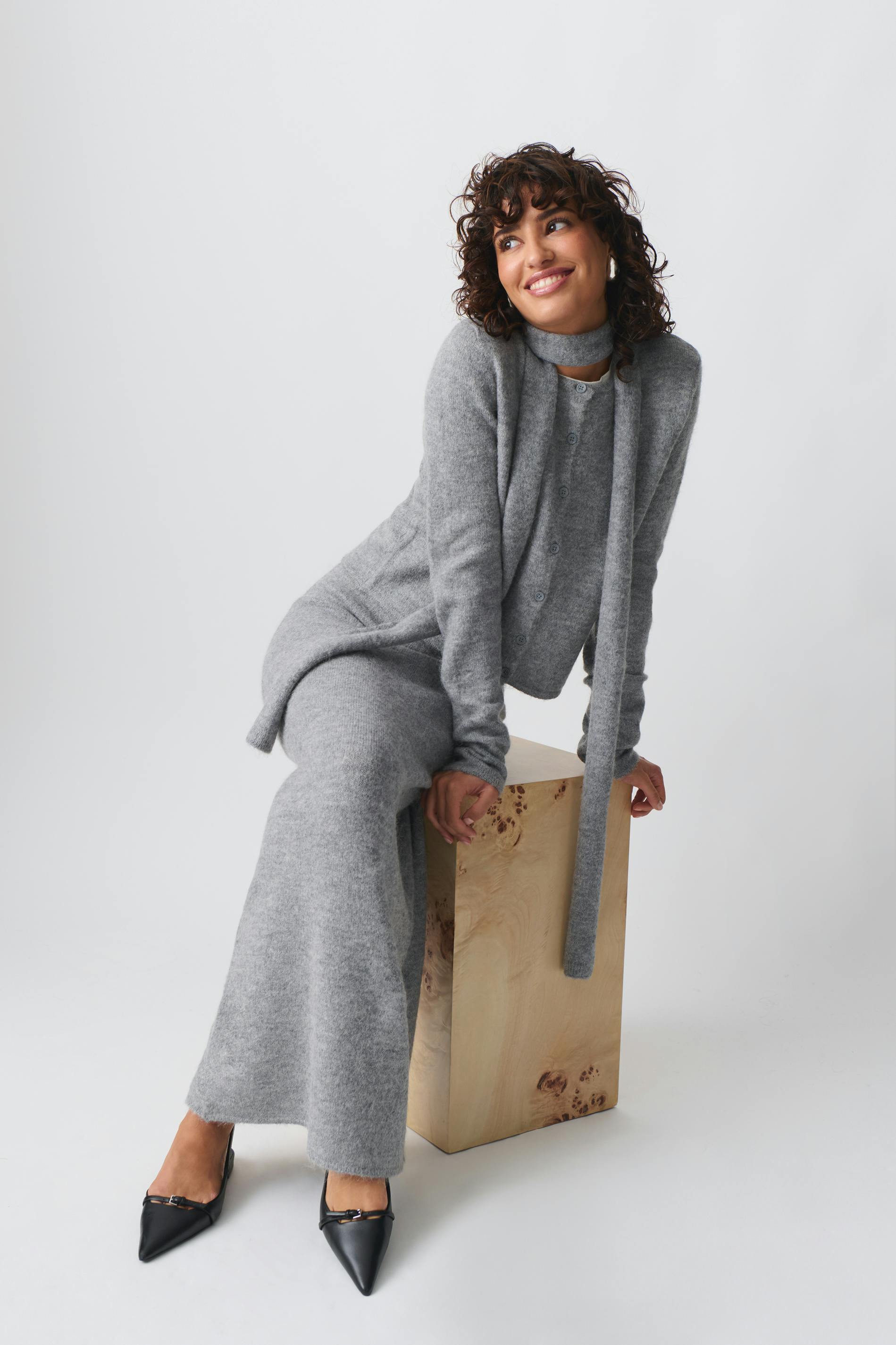 Knitted maxi skirt