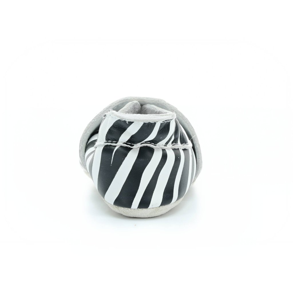 Bobux Zebra Print White (Soft Sole) Krabbelschuhe