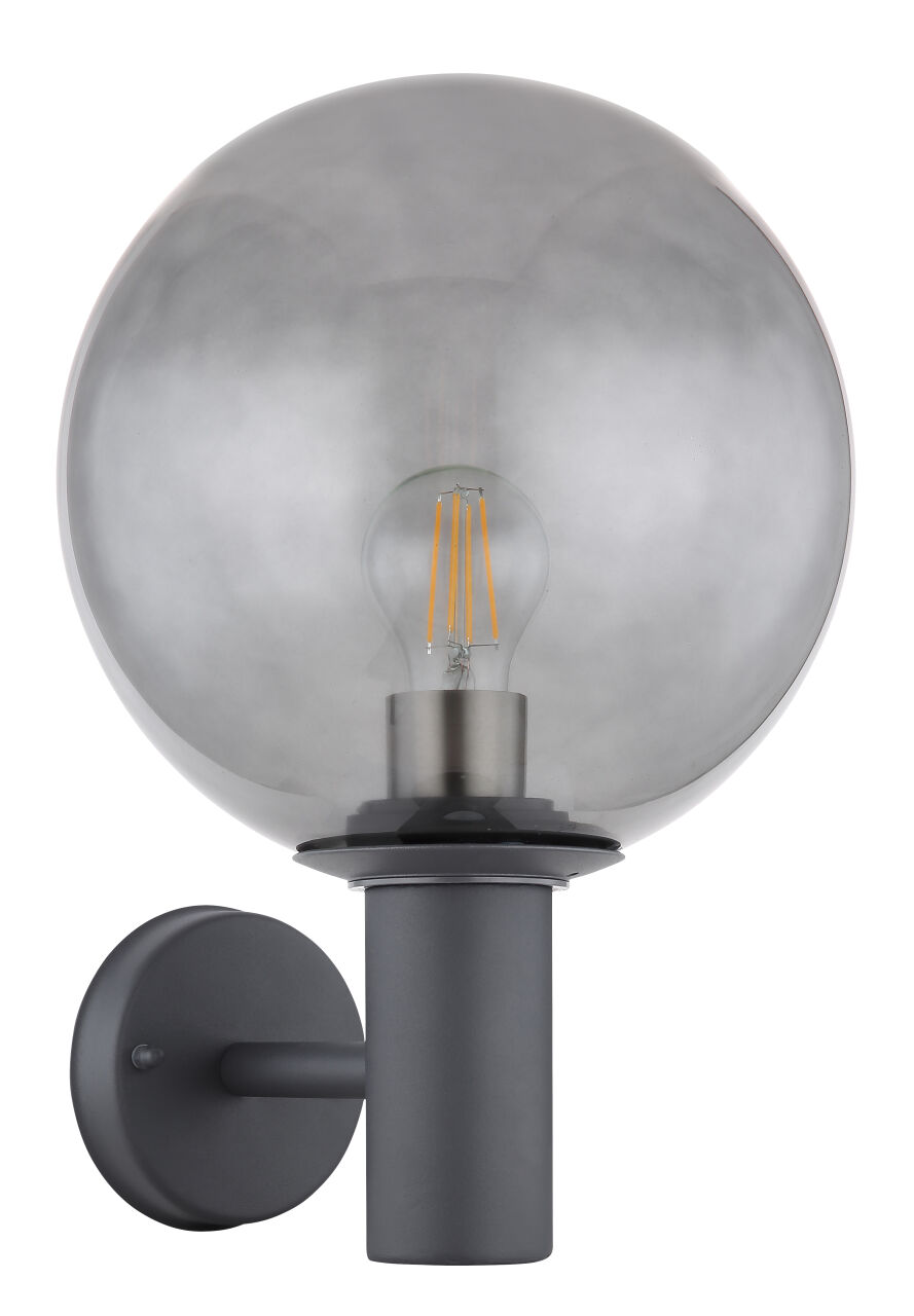 Globo Lighting - HEDWIG - Außenleuchte Edelstahl, 1x E27 LED