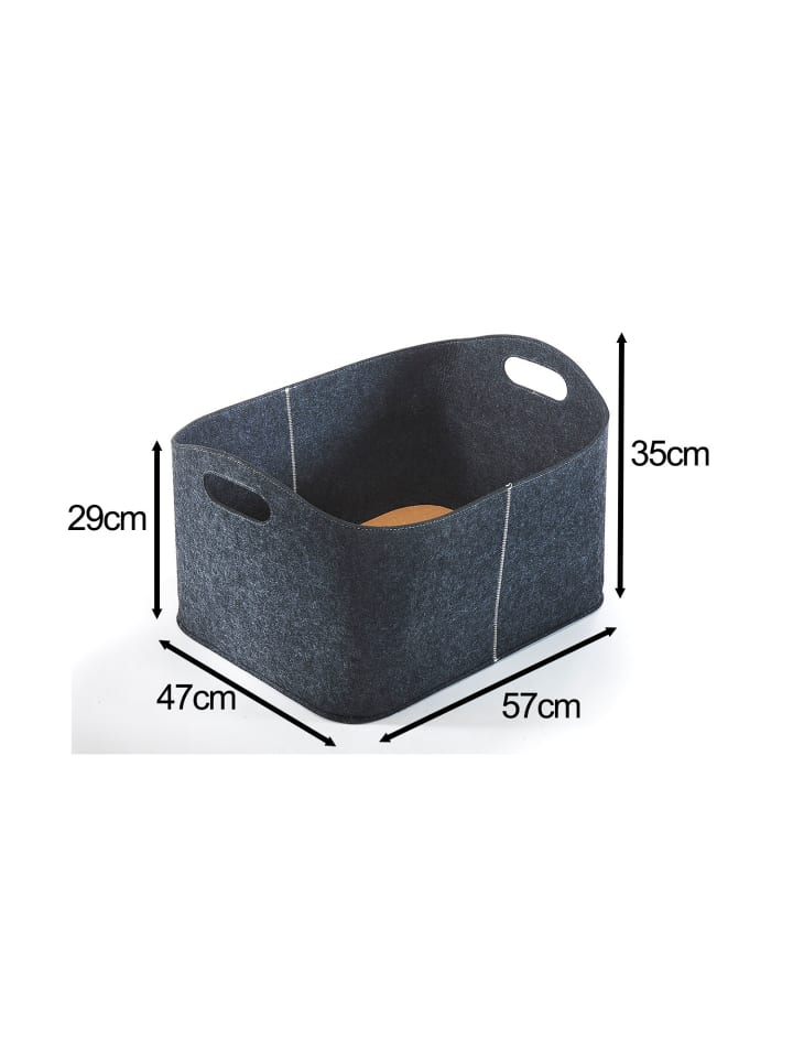 kobolo Kaminholzkorb FELTWOODBIN1 in Grau günstig kaufen onesize