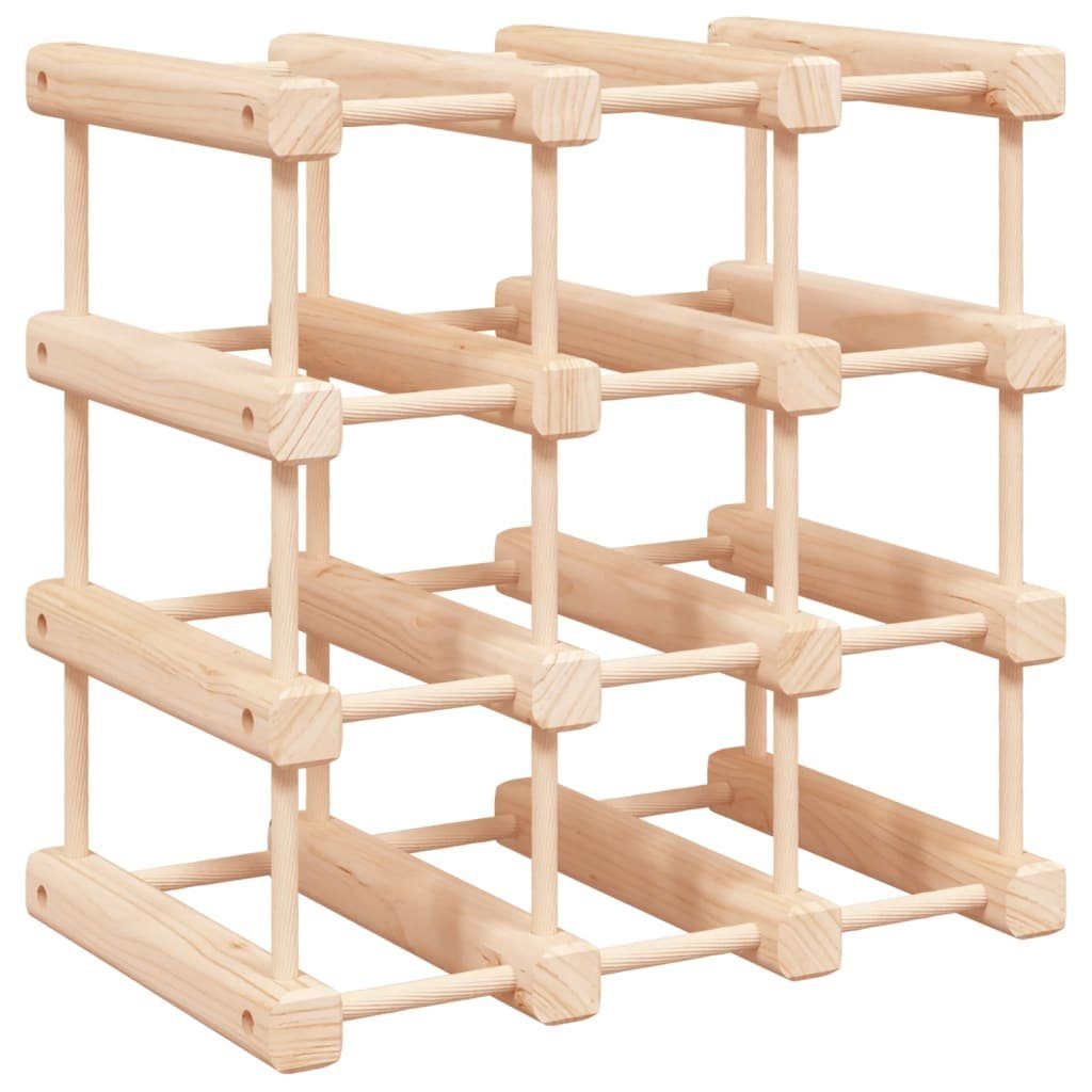vidaXL Weinregal Weinregal für 12 Flaschen 36x23x36 cm Massivholz Kiefer, 1-tlg.