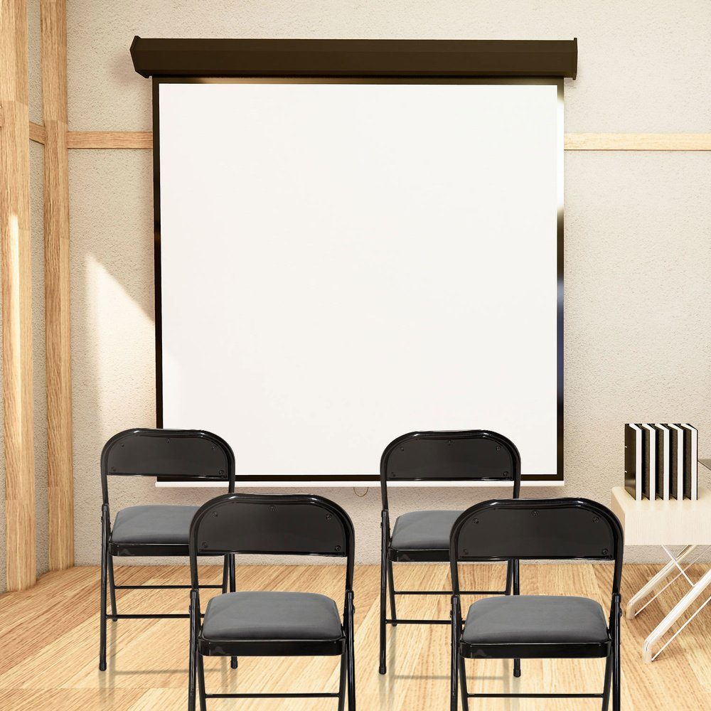 hjh OFFICE Klappstuhl Klappstuhl TUDELA I Stoff, gepolstert, Faltstuhl Besucherstuhl Konferenzstuhl, Metall-Gestell