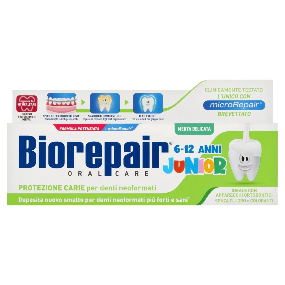 „Biorepair Junior“ dantų pasta be fluoro