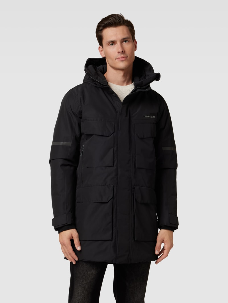 Parka mit Cargotaschen Modell 'DREW' in schwarz