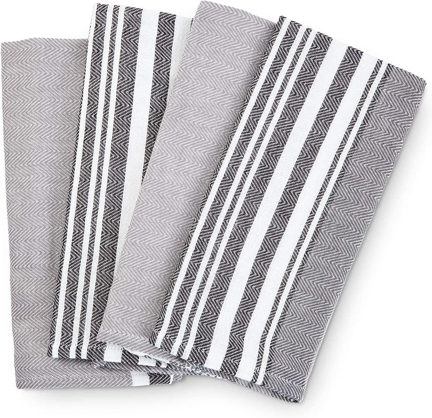 søstre & brødre Geschirrtuch 4er Set Küchentücher im modernen Elements-Design, 50 x 70 cm, 100% Baumwolle, Made in EU, (Spar-Set, 4-tlg., 4), Verschiedene Designs, Jacquardgewebe, 4er Set, 2er Set