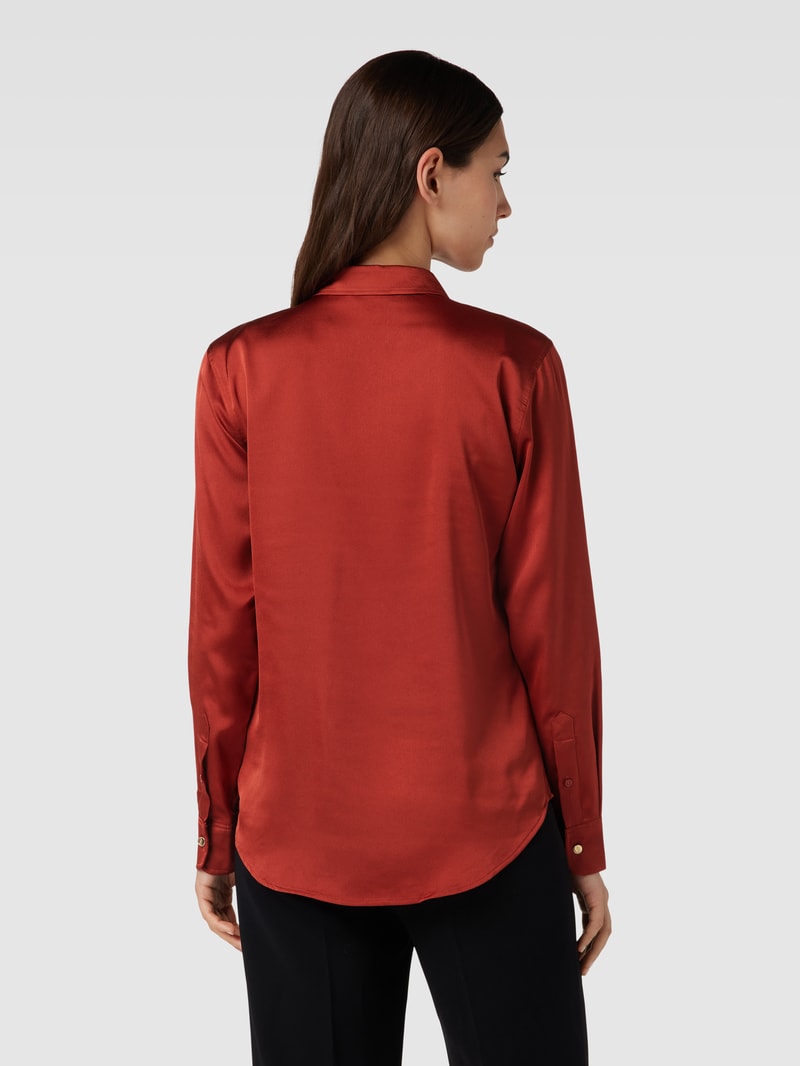 Bluse mit Hemdblusenkragen Modell 'JAMELKO' in rot