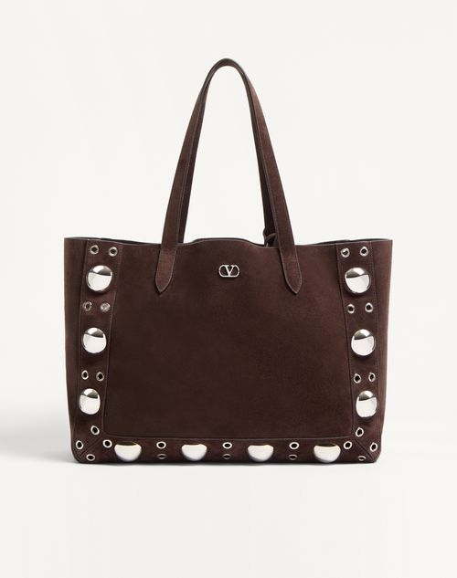 Valentino Garavani Nellcôte Medium Suede Shopping Bag