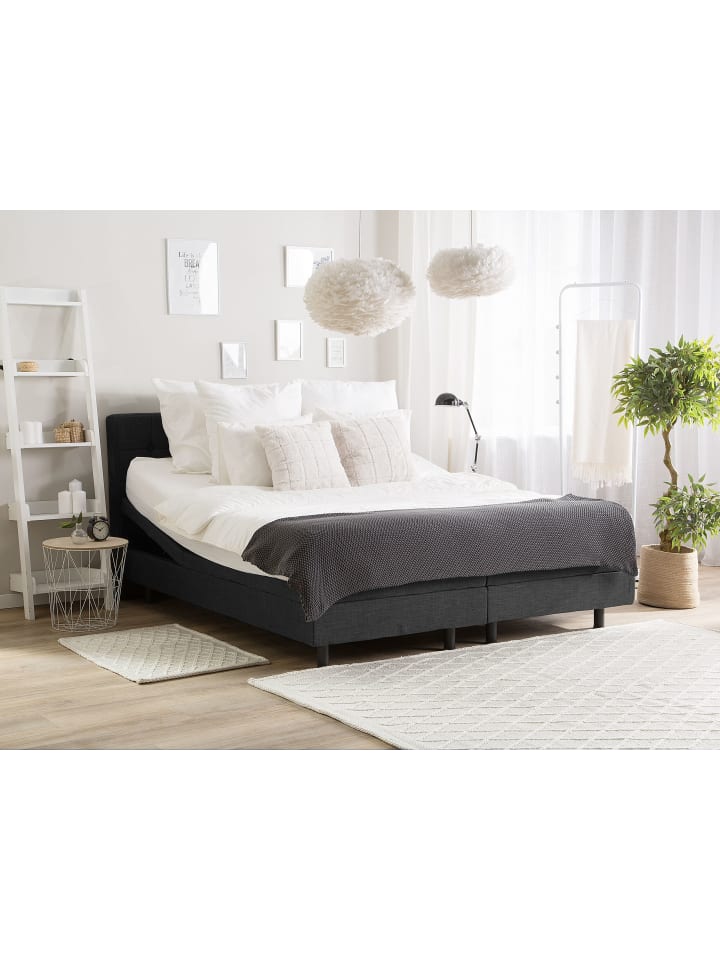 Beliani Doppelbett DUKE in Grau - (W) 161 x (H) 102 x (L) 216 cm günstig kaufen onesize