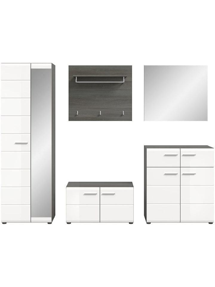 ebuy24 Garderobenmöbel Salsa Weiß 250 x 37 cm günstig kaufen onesize