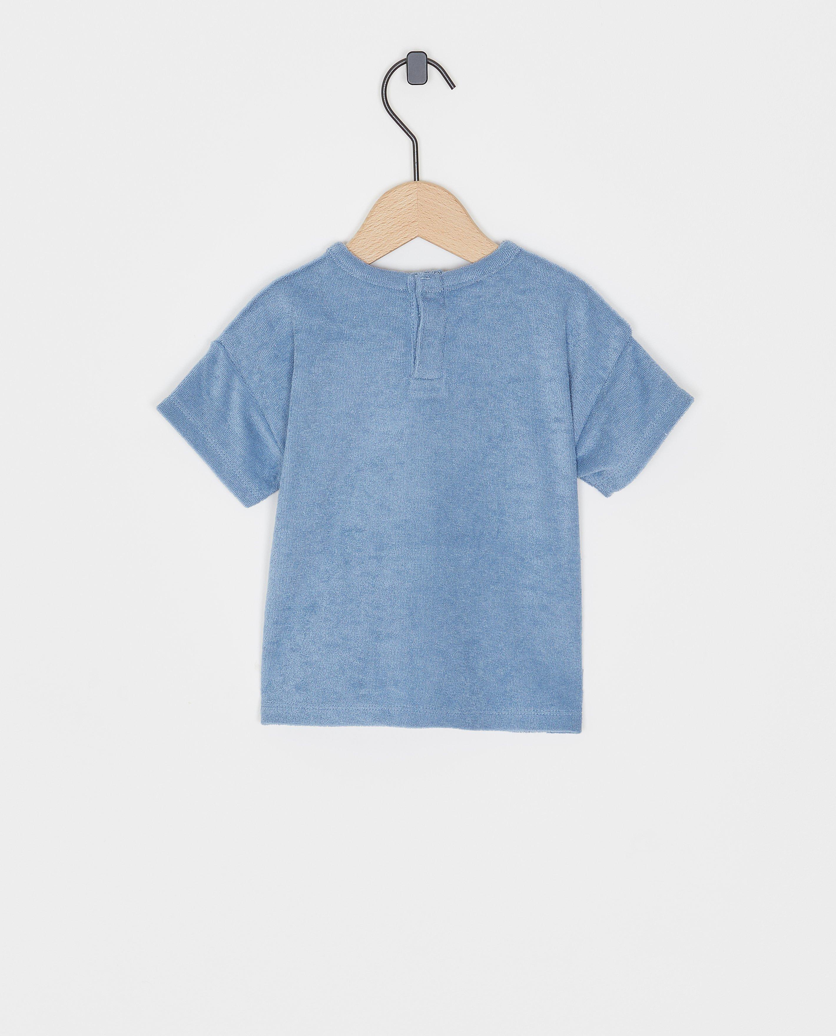 Tricou albastru din material terry